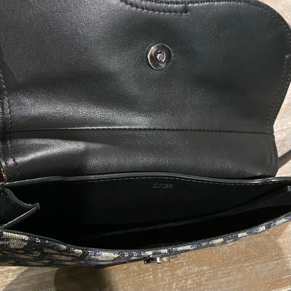 Christian Dior Homme Oblique Saddle Belt Bag Navy Trotter Black Leather - Picture 10 of 15